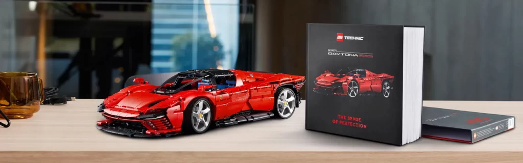 lego technic Ferrari Daytona SP3 42143 n0 1024x320 - کتاب حس کمال با لگو فراری دیتونا LEGO® Technic™ Ferrari Daytona SP3: The Sense of Perfection