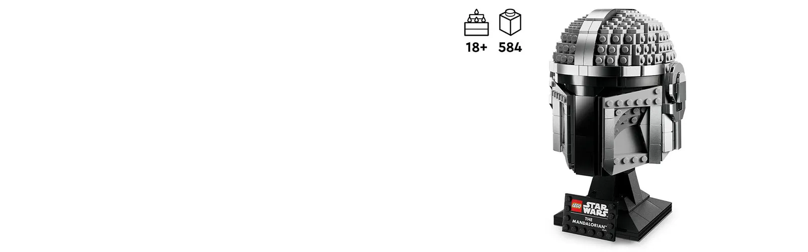lego starwars Mandalorian Helmet h 75328 2 - لگو کلاه خود مندلورین (جنگ ستارگان) 75328 LEGO The Mandalorian Helmet