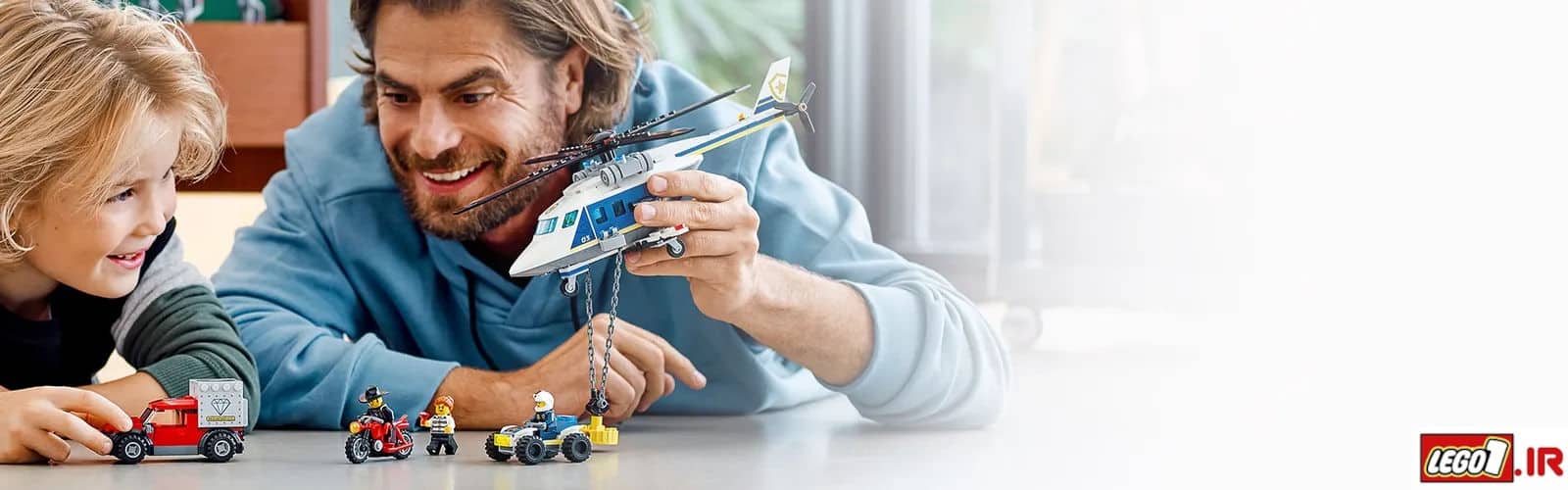 Lego police helicopter chase h 60243 A1 - لگو تعقیب و گریز هلیکوپتر پلیس (سیتی) LEGO Police Helicopter Chase 60243
