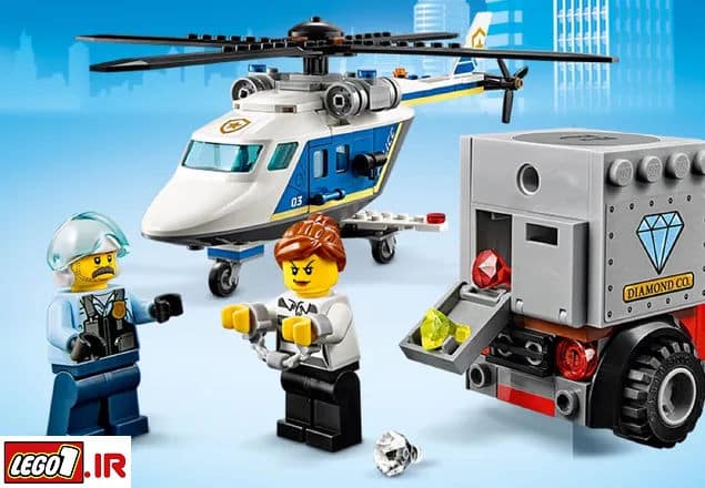 Lego police helicopter chase h 60243 A5 - لگو تعقیب و گریز هلیکوپتر پلیس (سیتی) LEGO Police Helicopter Chase 60243