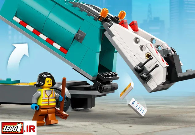 lego recycling truck h 60386 A4 - لگو سیتی کامیون حمل زباله LEGO Recycling Truck 60386