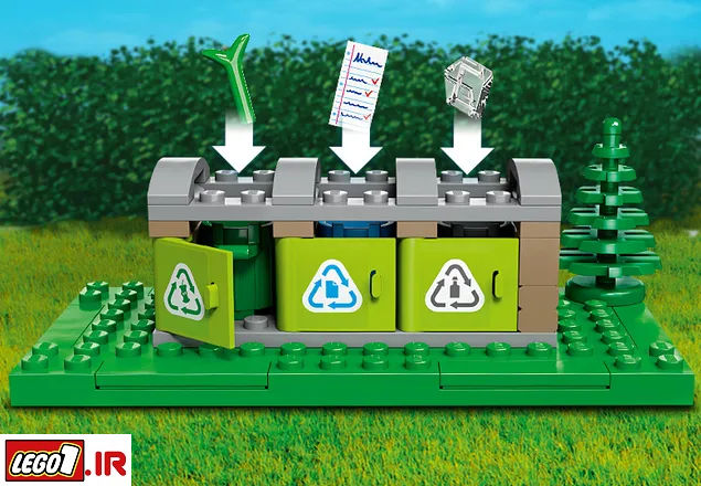 lego recycling truck h 60386 A5 - لگو سیتی کامیون حمل زباله LEGO Recycling Truck 60386